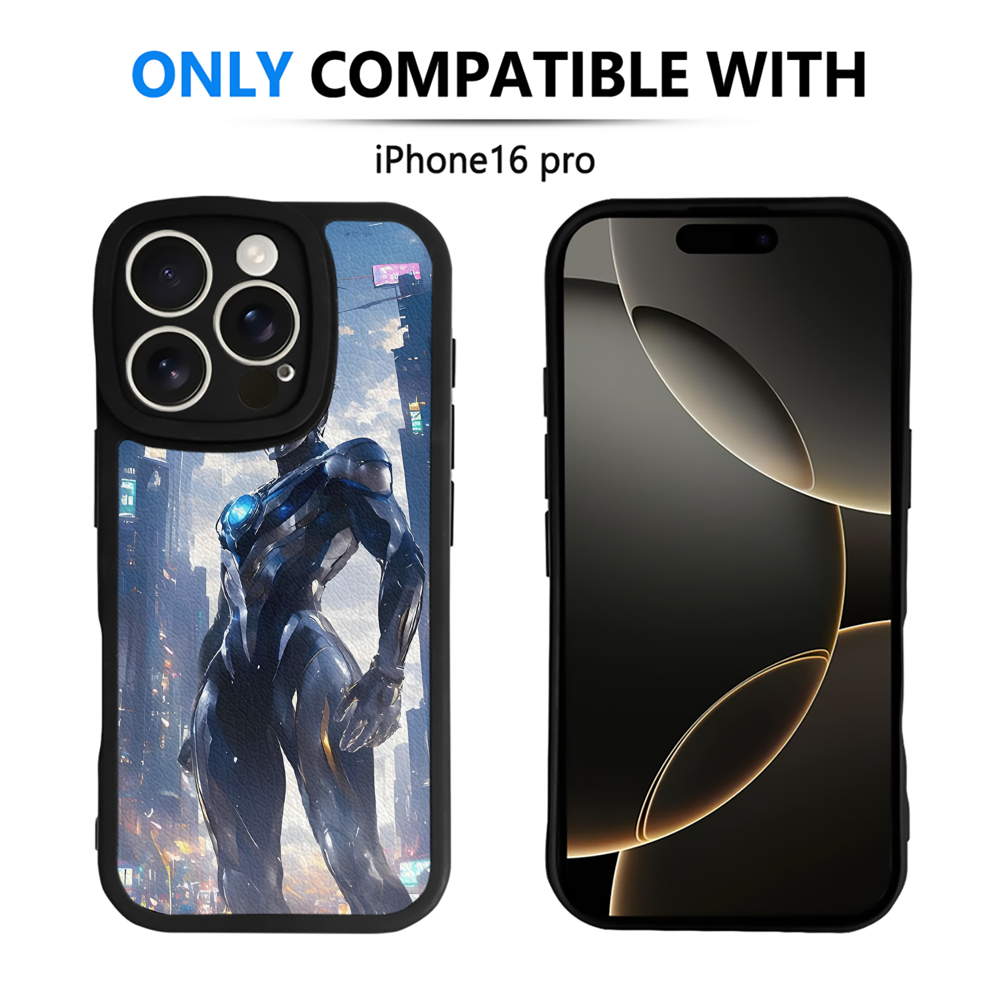 （画像用） ウルトラマン Ultraman 【iPhone 16シリーズ対応】シリコンスマホケース（レザー調） 材質：シリコン